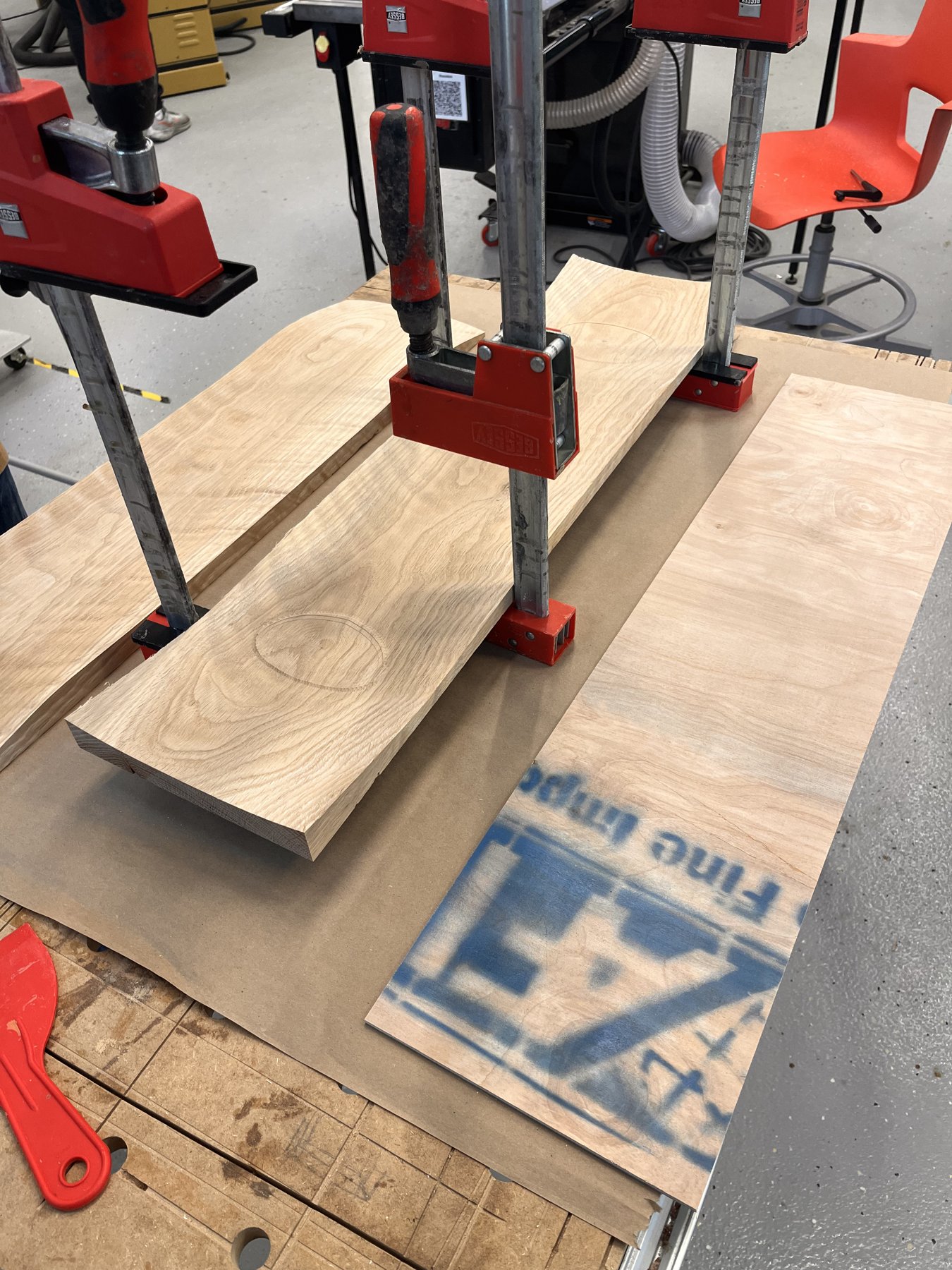 Clamping the early deck prototype