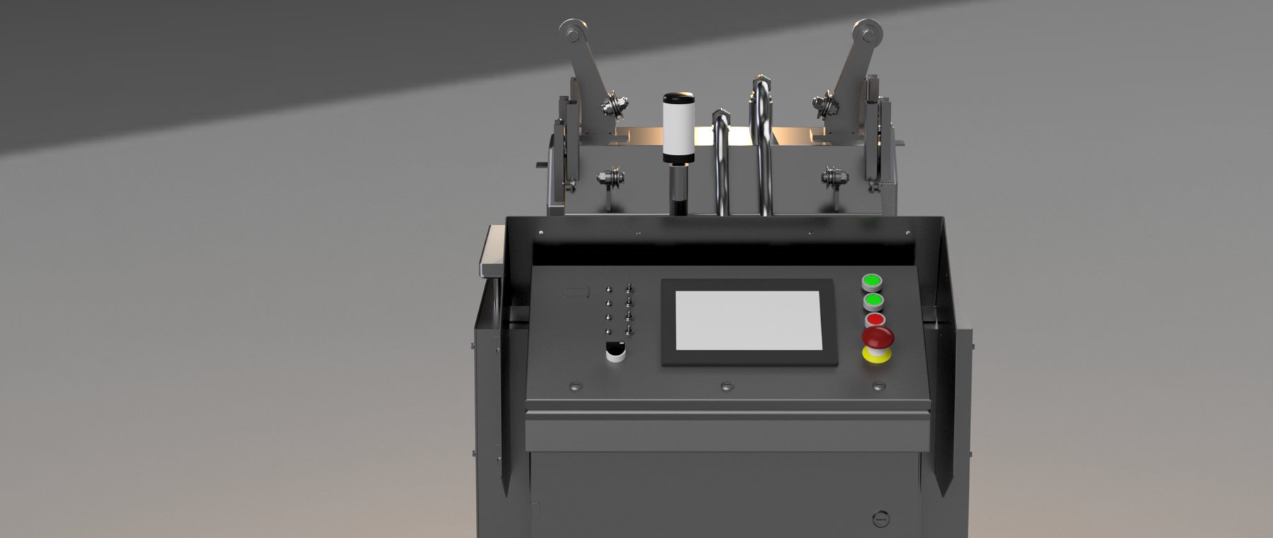 Front view of the operator panel