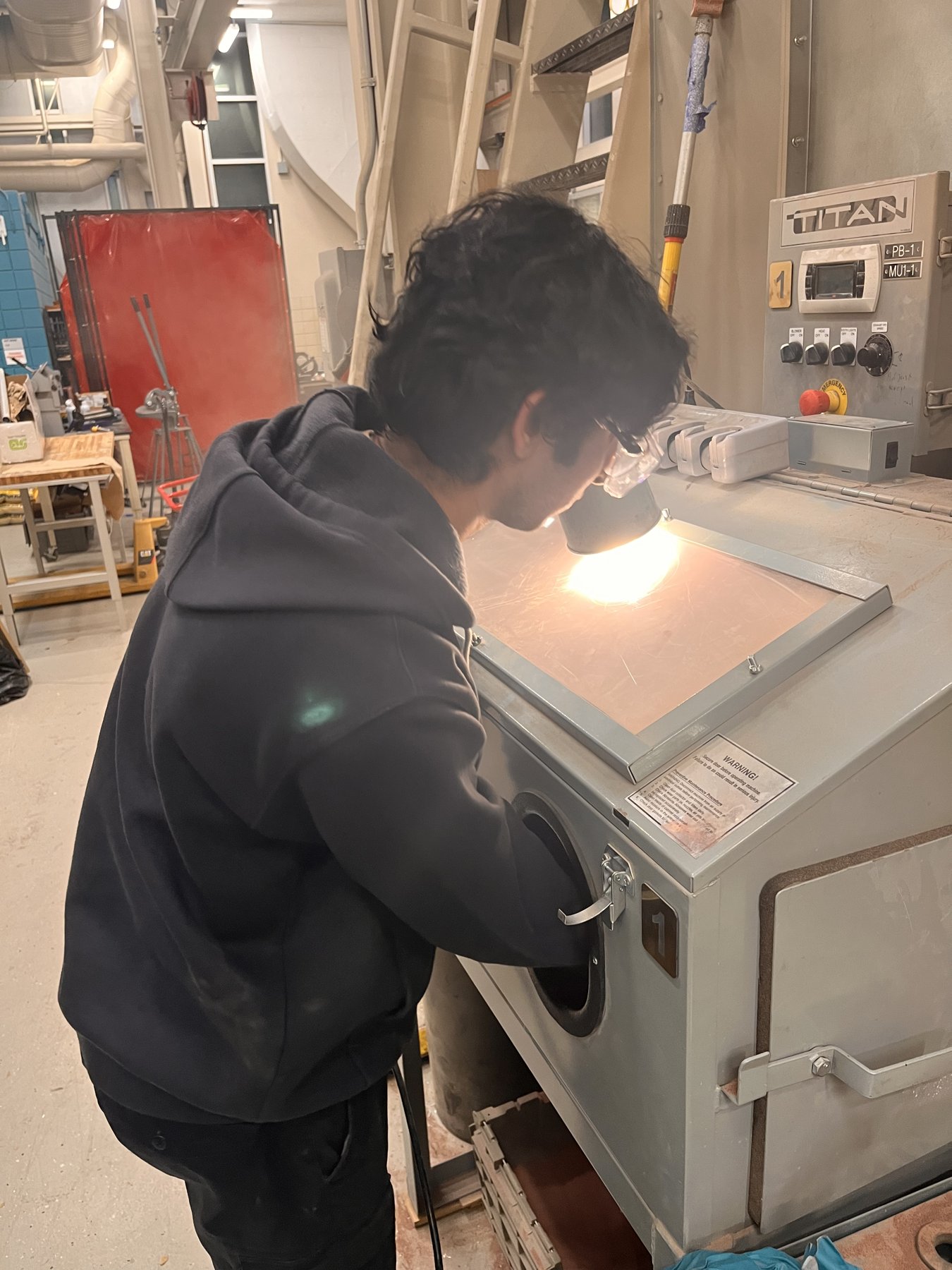 Machining the skateboard deck