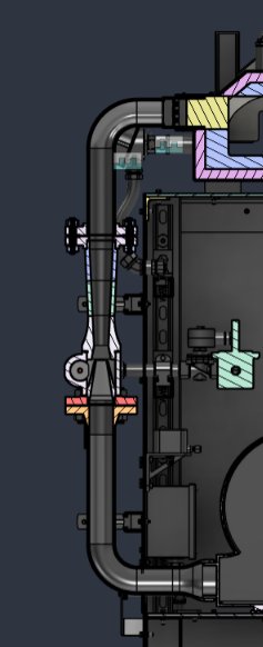 Air-system layout and forge cross-section